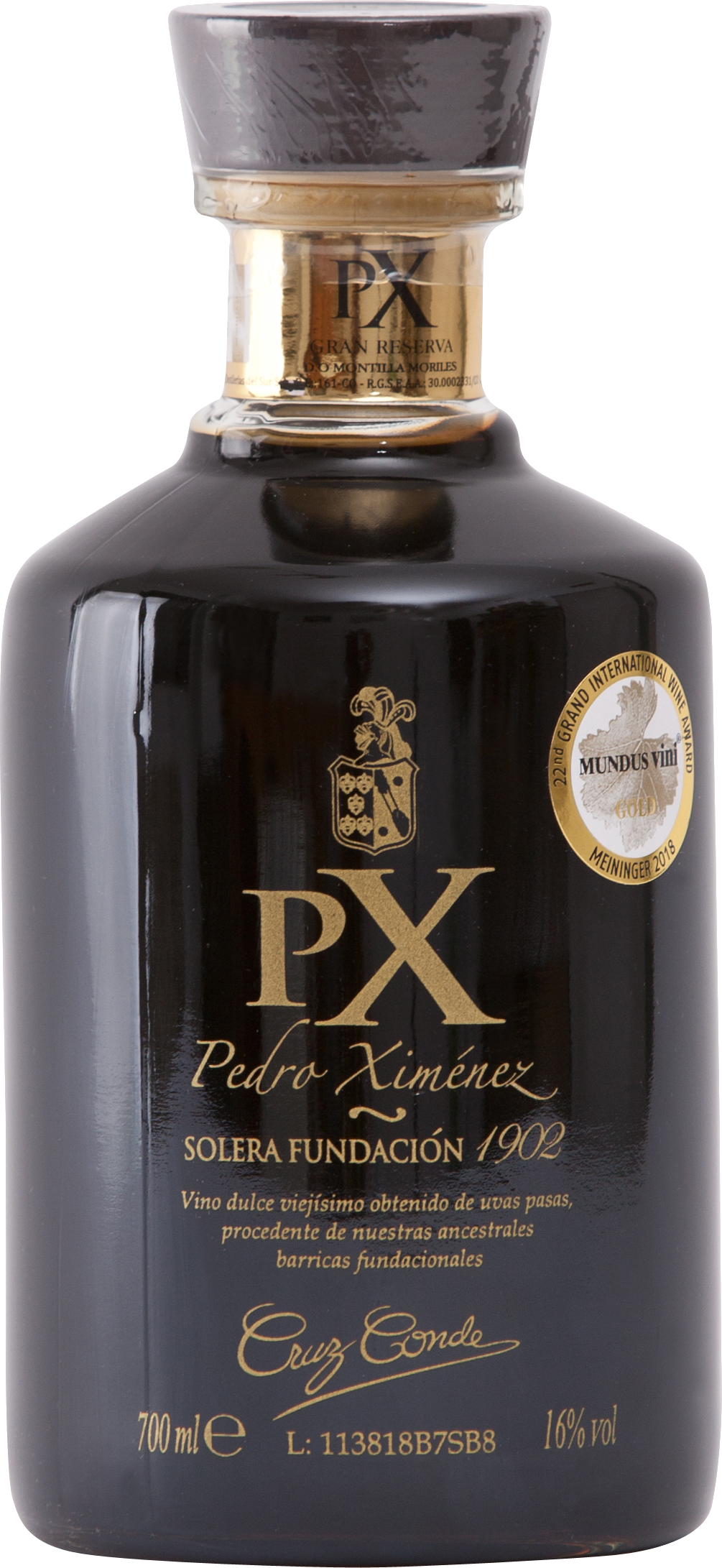 Pedro Ximénez Solera Fundación 1902 - Cruz Conde