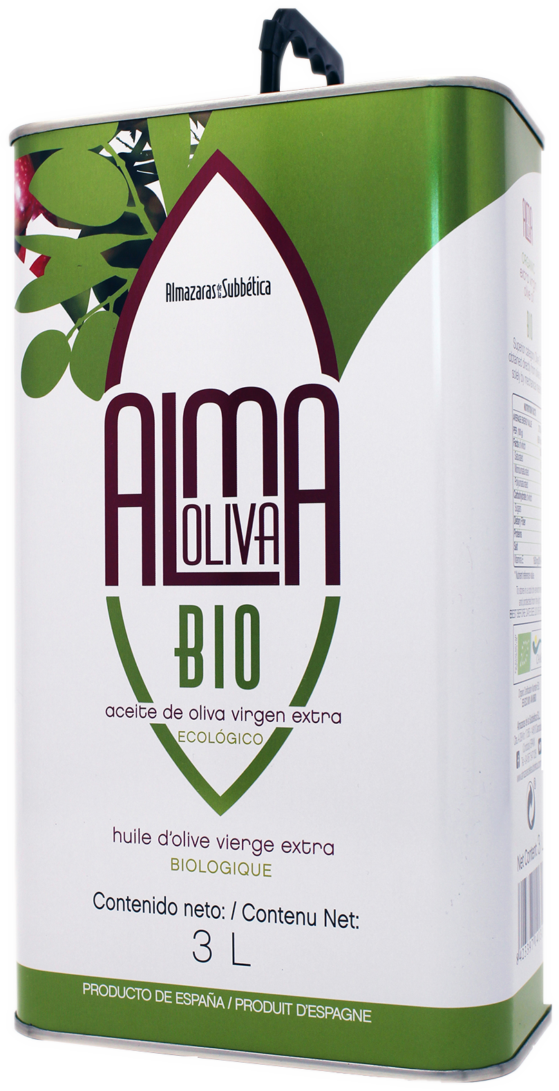 Almaoliva BIO Aceite de Oliva Virgen Extra 3l (Dose) - Almazaras de la Subbetica