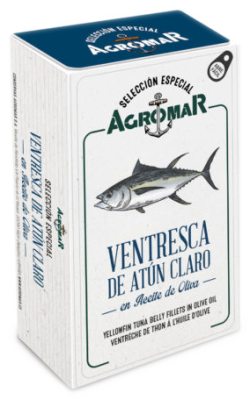 Agromar Ventresca de Atún Claro (Thunfischfilets vom Yellofin Tuna in Olivenöl ) 115gr