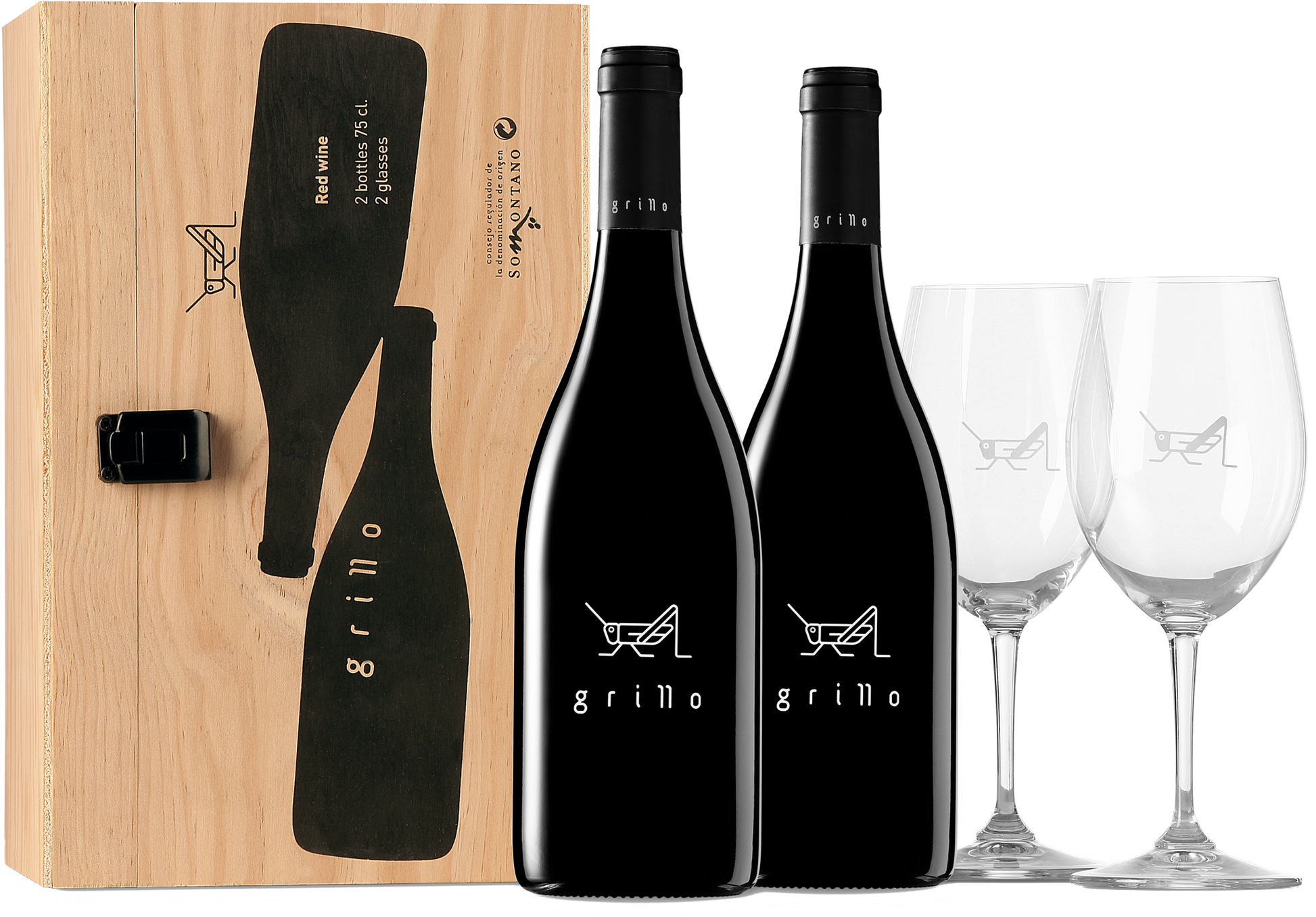 Grillo y Copas: 2x Grillo Limitado und 2x Weingläser mit Geschenkverackung - El Grillo y La Luna – Probierpaket aus Spanien (Bild 2)