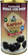 Schwarze Oliven mit Stein, Dose, 185 g Abtropfgewicht - Aceitunas Karina