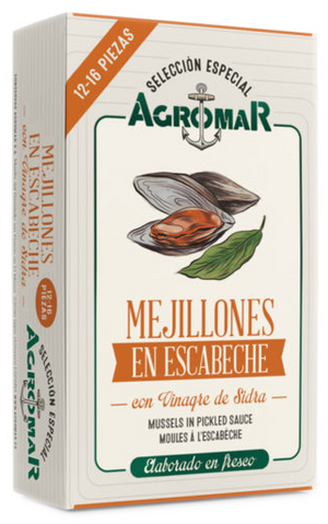 Agromar Mejillones en Escabeche 114 gr (Miesmuscheln in Apfelessig)