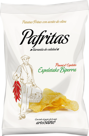Pafritas Patatas fritas Piment d'Espelette / Kartoffelchips Chili -120g